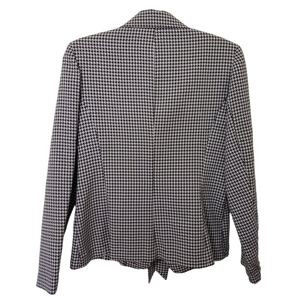 Sweet Suit Houndstooth Career Blazer Jacket Size 8 Dark Academia Structured - Picture 2 of 6